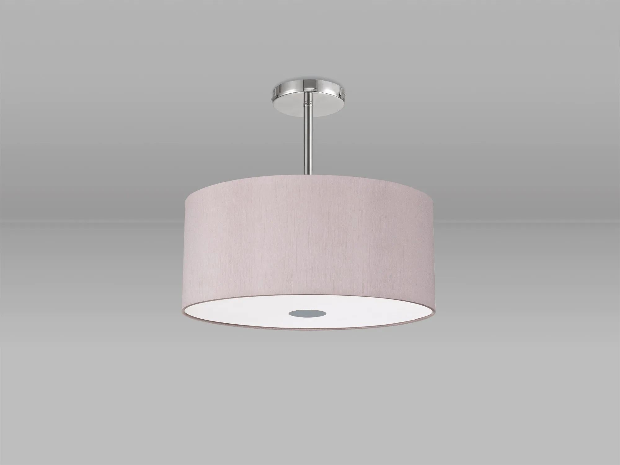 Baymont 40cm Semi Flush 5 Light Polished Chrome, Taupe/Halo Gold, Frosted Diffuser DK0456  Deco Baymont CH TA